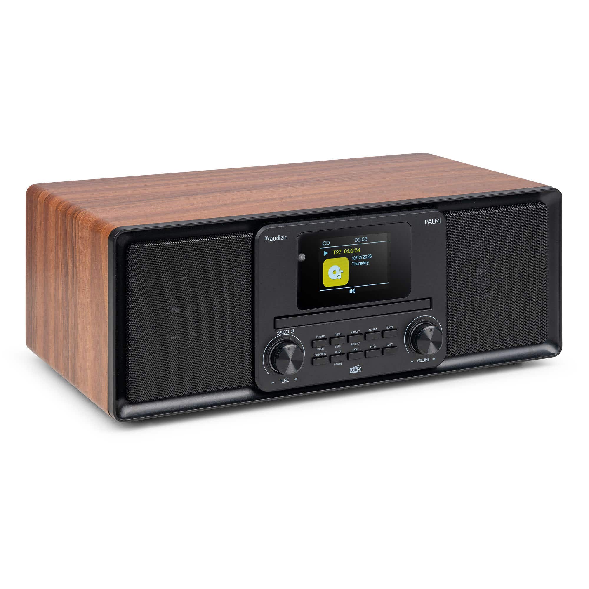Audizio Palmi DAB radio - Radio met CD speler - Bluetooth - DAB+ en FM - Houtlook