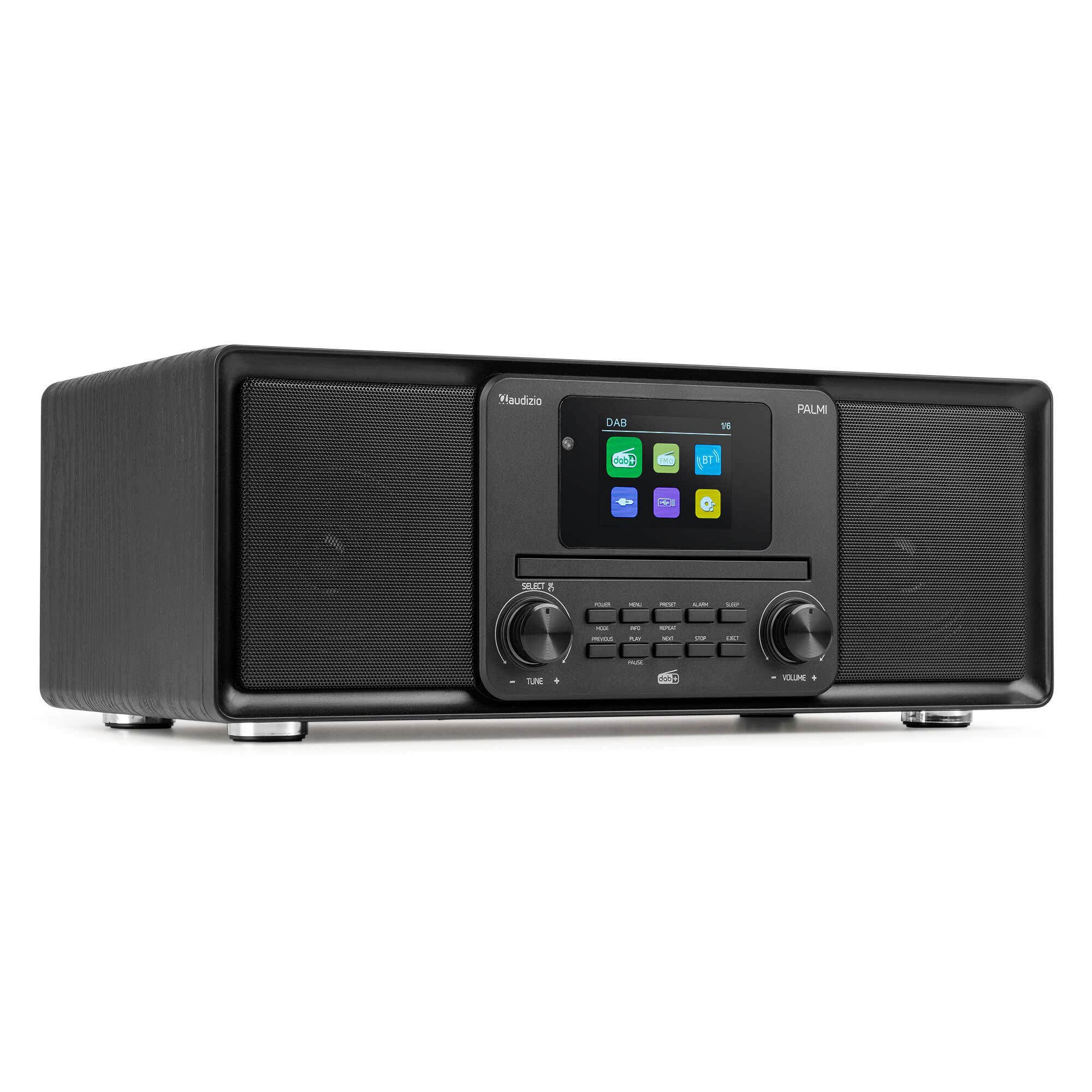 Retourdeal - Audizio Palmi DAB radio - Radio met CD speler - Bluetooth - DAB+ en FM - Zwart