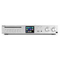 Audizio Brescia DAB radio en internetradio met Bluetooth, Spotify, cd, mp3 en 120W versterker - Zilver