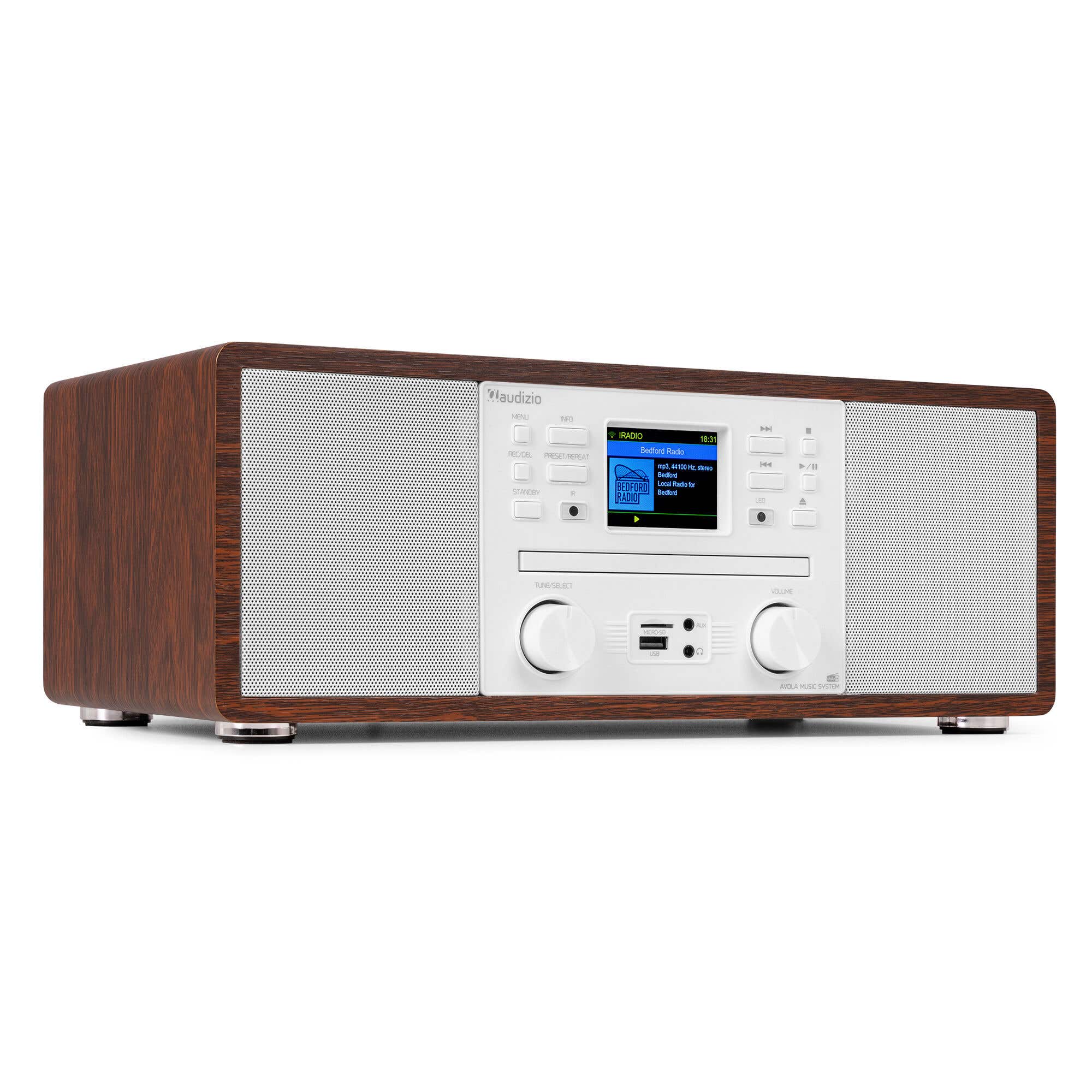 Retourdeal - Audizio Avola alles-in-één wifi radio - Internet radio met CD-speler, DAB, FM en Bluetooth - Wit