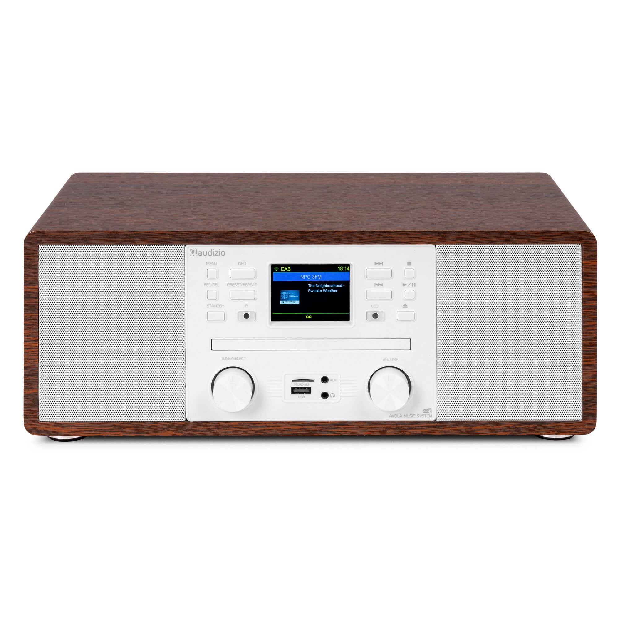 Audizio Avola alles-in-één wifi radio - Internet radio met CD-speler, DAB, FM en Bluetooth - Wit
