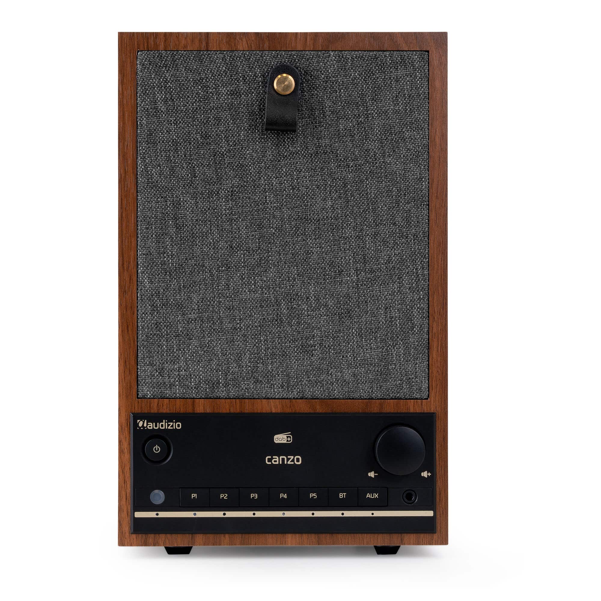 Audizio Canzo Internetradio - WiFi radio boekenplank model - Met DAB+, FM en Bluetooth - Walnoot