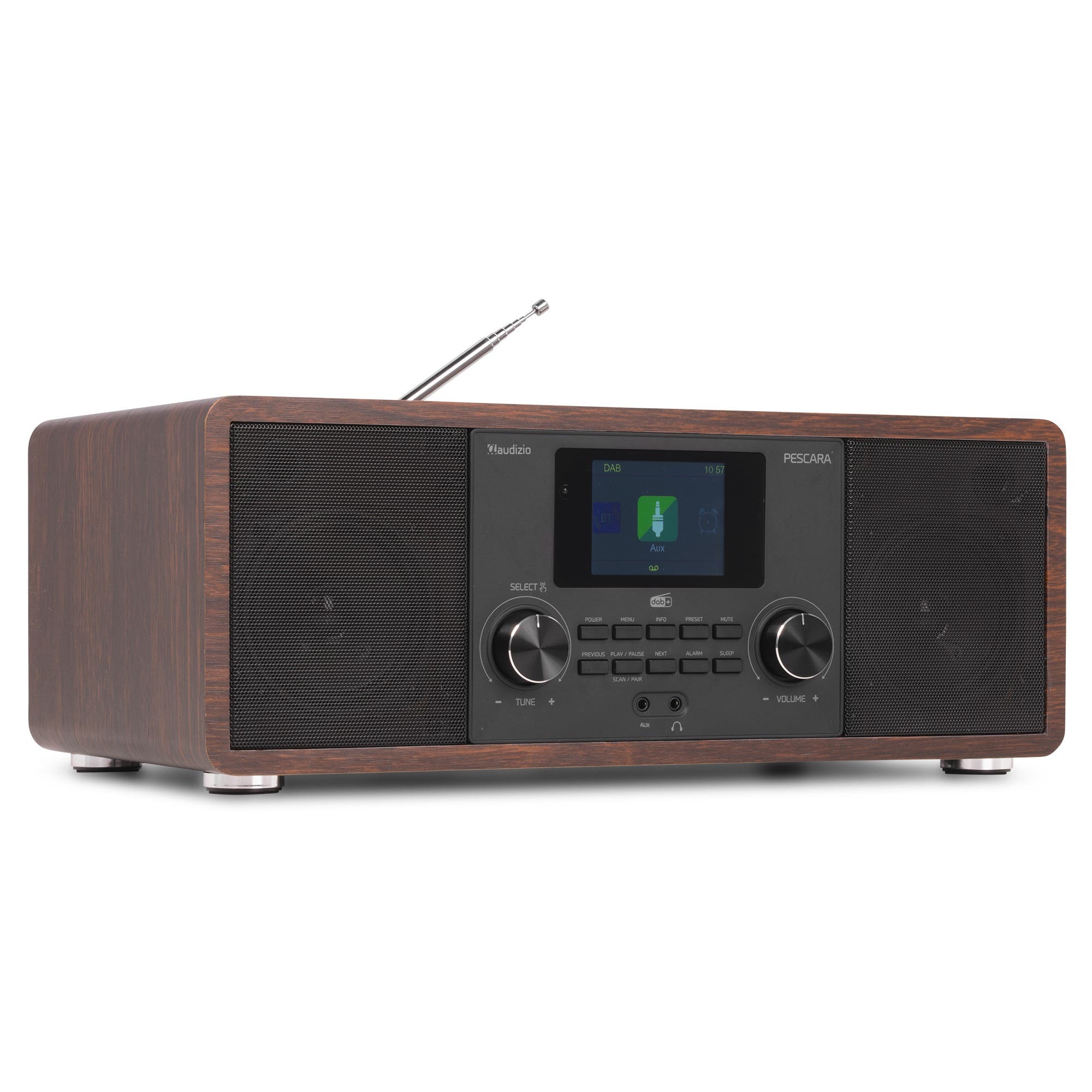Audizio Pescara DAB radio met subwoofer - Internetradio met CD speler