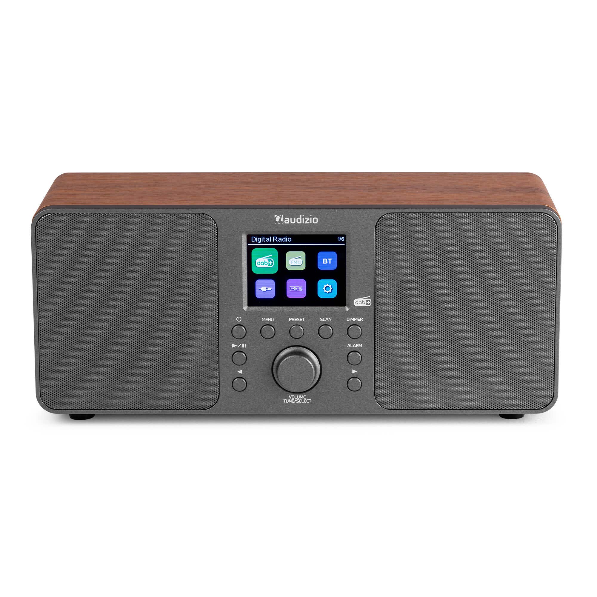 Audizio Genua DAB radio - DAB+ radio met Bluetooth & afstandsbediening - Wekkerradio - Donkergrijs