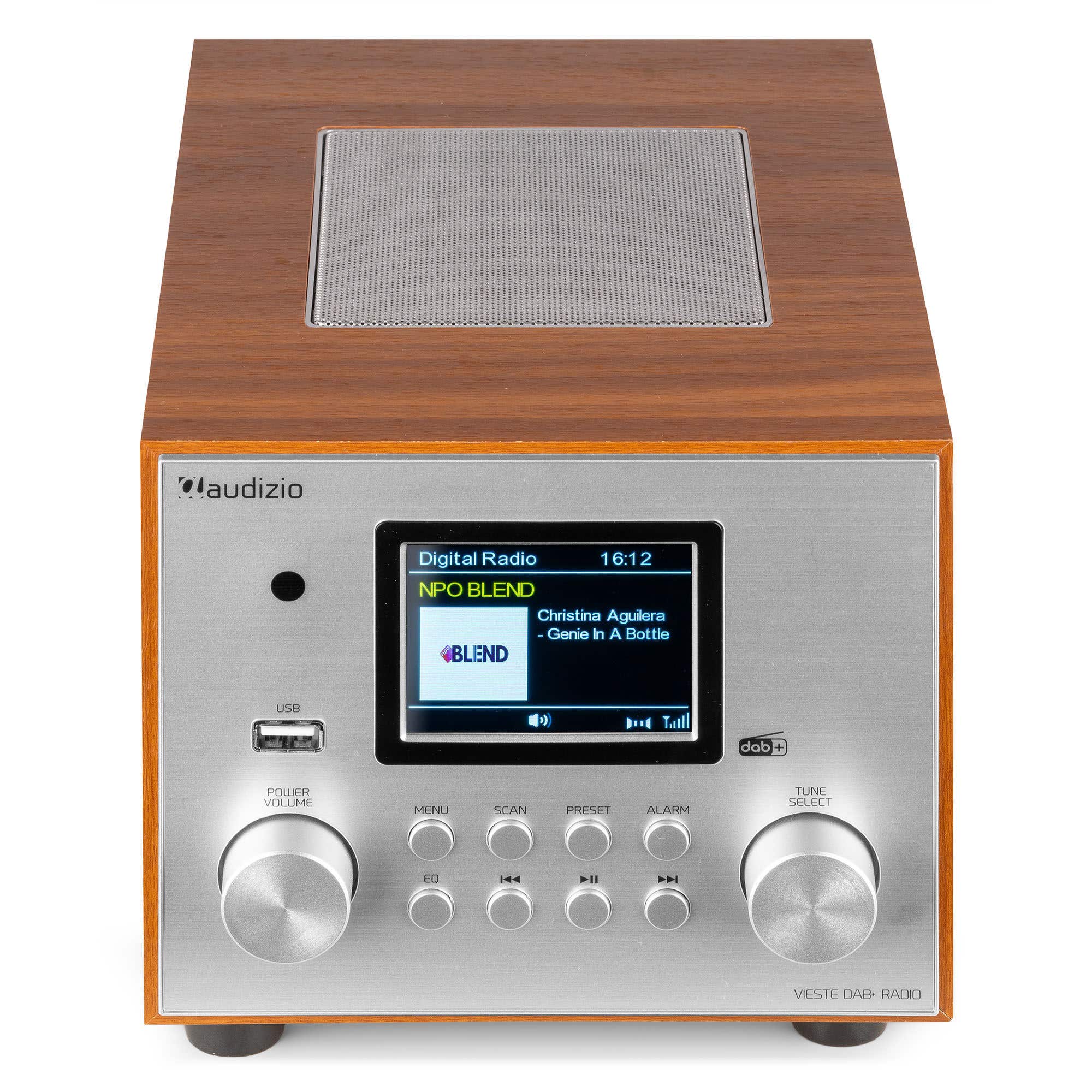 Audizio Vieste DAB radio met subwoofer - Digitale radio met Bluetooth - DAB+ en FM - 60W - Zilver