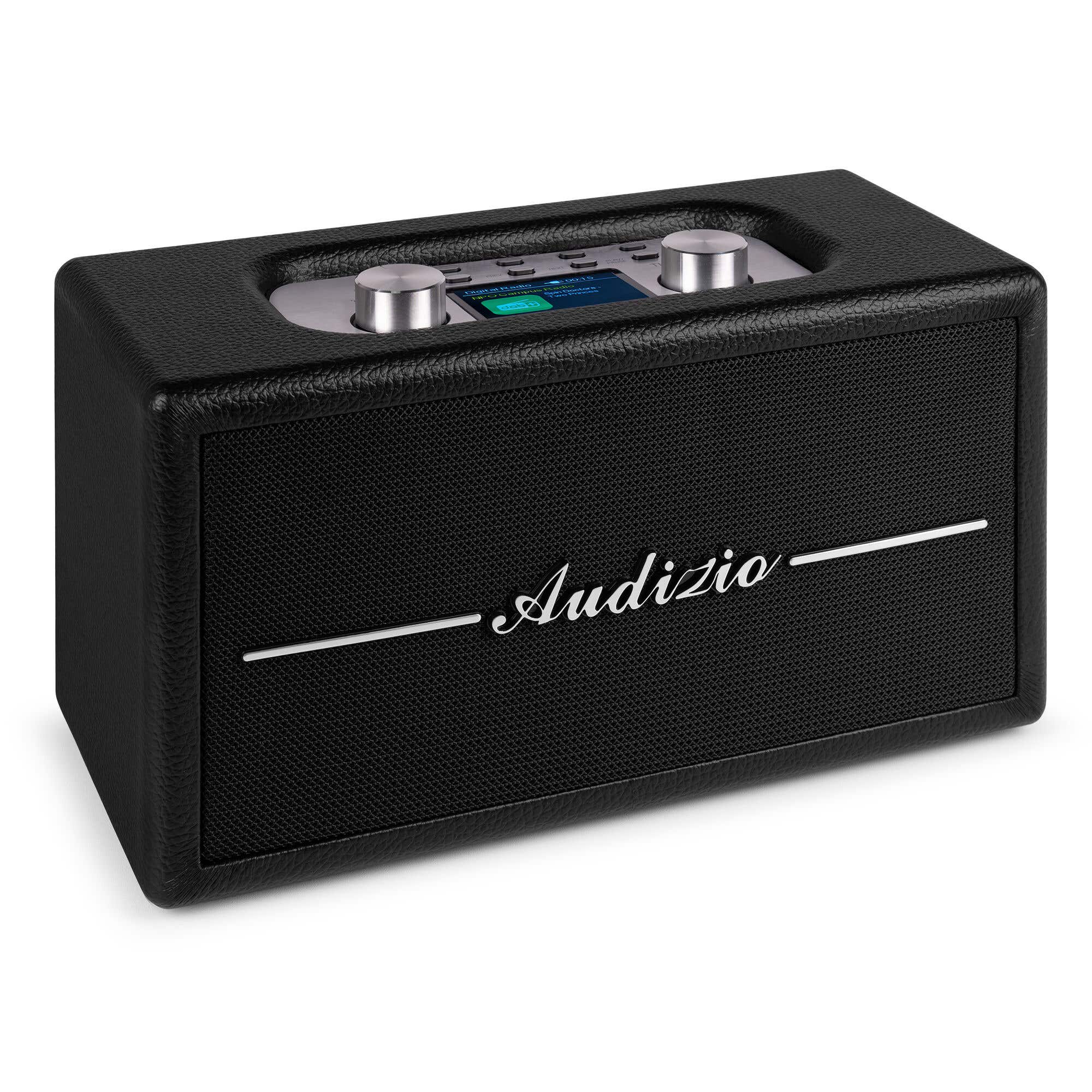 Audizio Tune60 retro radio - Bluetooth radio met DAB+ en FM - Vintage radio draagbaar - Zwart