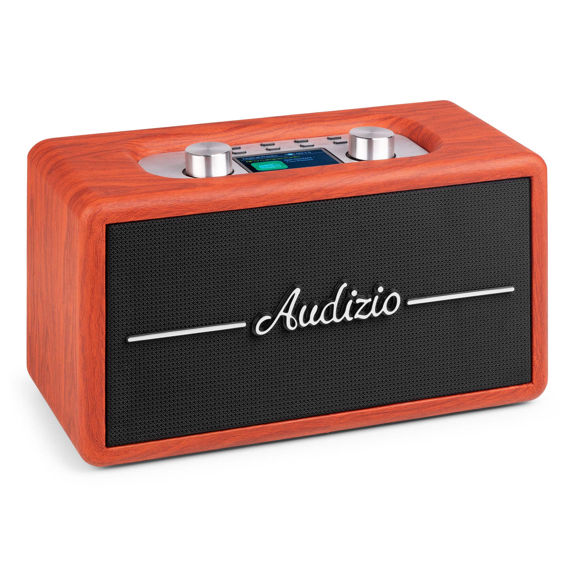 Audizio Tune60 retro radio - Bluetooth radio met DAB+ en FM - Vintage radio - Kersen houtlook