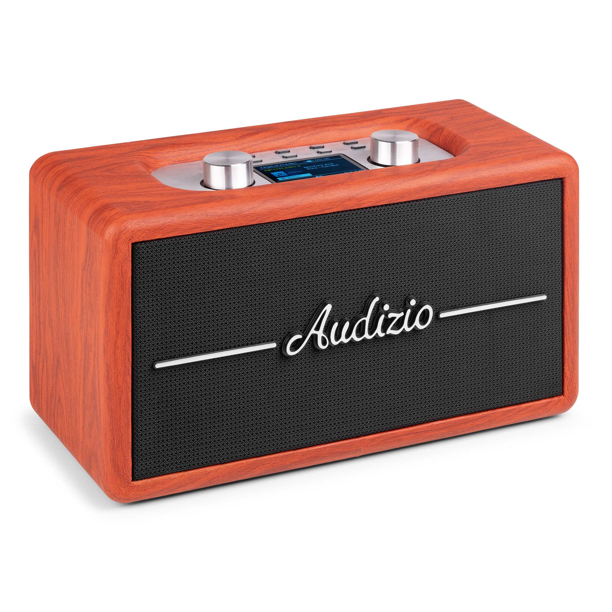 Audizio Tune60 Retro speaker - Bluetooth speaker - Draadloze speaker met afstandsbediening - Kers