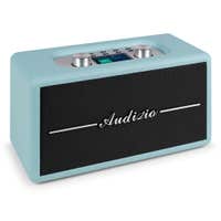 Audizio Tune60 retro radio - Bluetooth radio met DAB+ en FM - Vintage radio draagbaar - Blauw