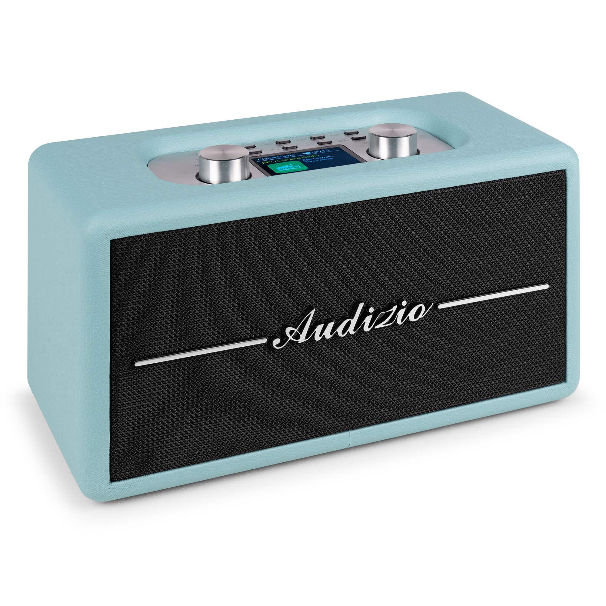Retourdeal - Audizio Tune60 retro radio - Bluetooth radio met DAB+ en FM - Vintage radio draagbaar - Blauw