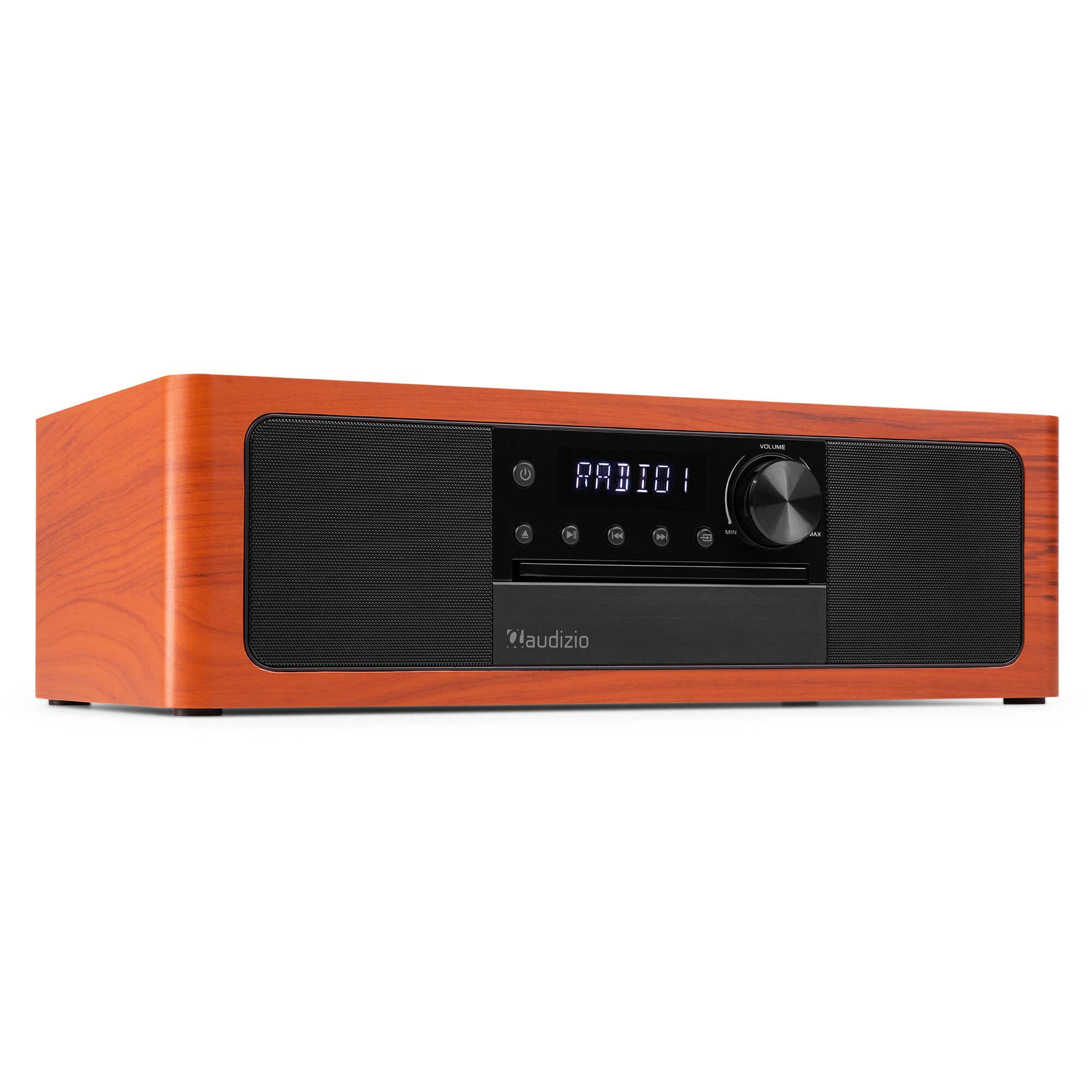 Audizio Lunata premium DAB radio - Radio met CD speler en Bluetooth - High-end speakers - Kersenhout