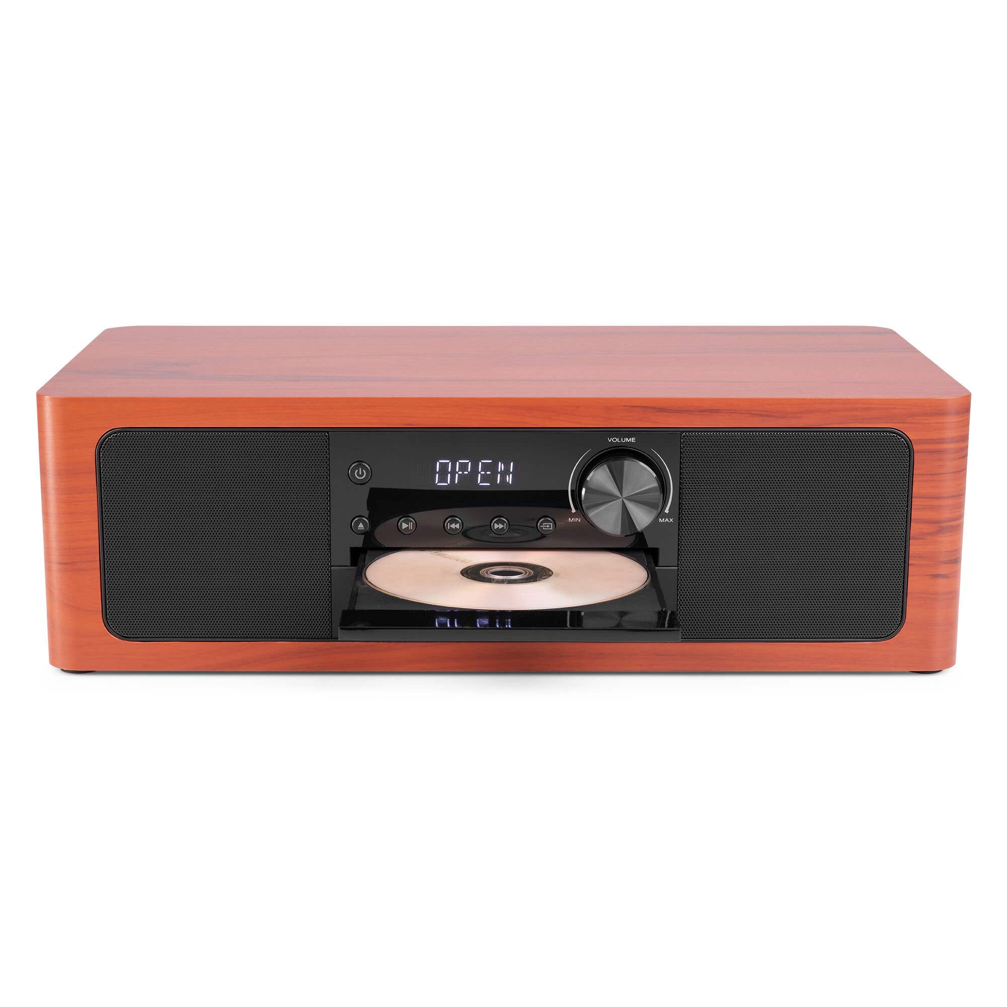 Audizio Lunata premium DAB radio - Radio met CD speler en Bluetooth - High-end speakers - Kersenhout