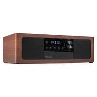 Retourdeal - Audizio Lunata premium DAB radio - Radio met CD speler en Bluetooth - High-end speakers - Hout/zwart
