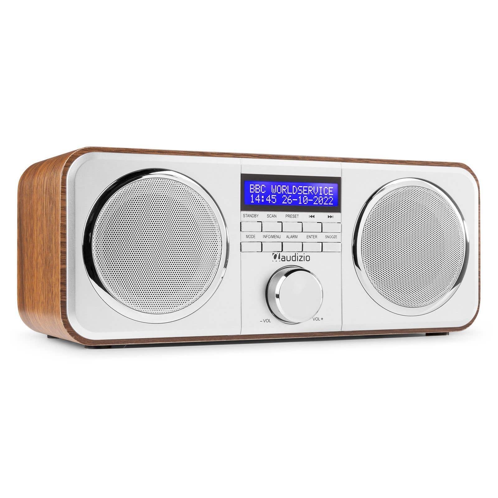 Audizio Novara stereo FM en DAB radio - 40W - Zilver