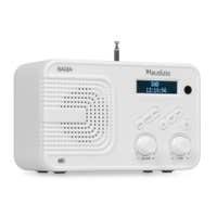 Audizio Badia DAB radio - Kleine radio met oplaadbare accu - Met Bluetooth en USB - Wit