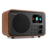 Retourdeal - Audizio Vicenza - DAB+ en WIFI Radio met Bluetooth - Op accu - Zwart / Hout
