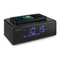 Retourdeal - Audizio Cuneo wekkerradio DAB+ - Bluetooth wekker met draadloze oplader - Qi lader