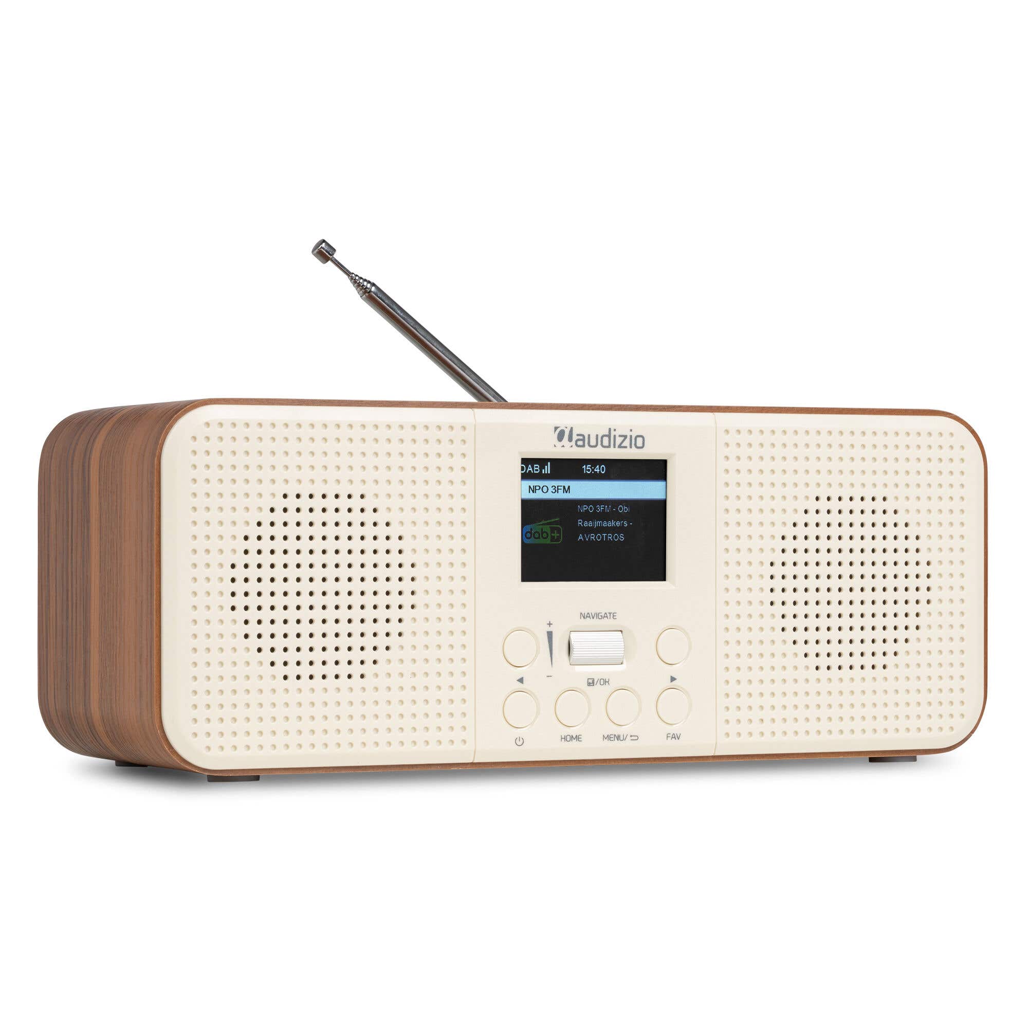 Retourdeal - Audizio Bucine WiFi internetradio - FM en DAB radio - Radio met Bluetooth en auto scan - Crème