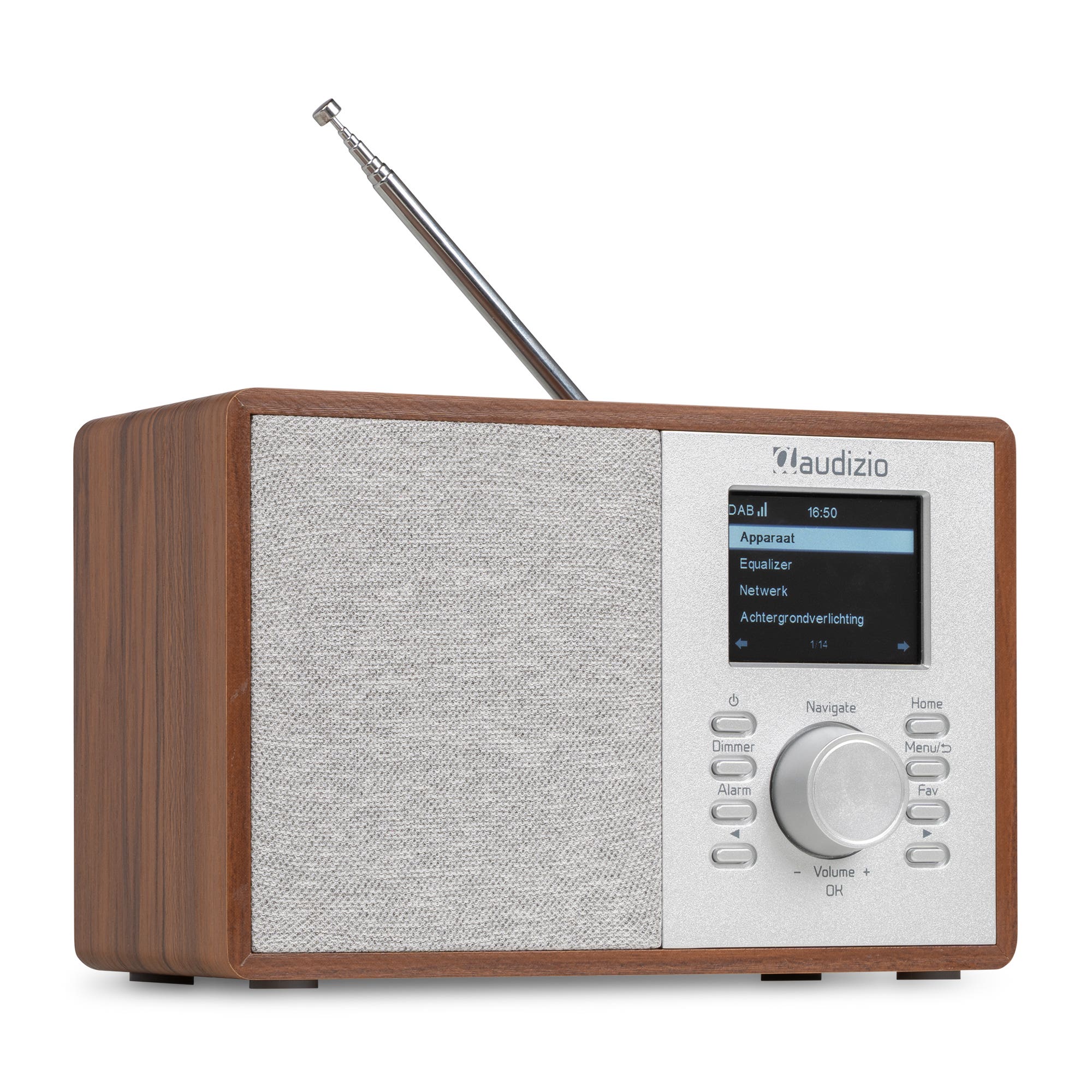 Audizio Cosa internetradio - FM en DAB radio - Kleine radio met Bluetooth - Houtlook