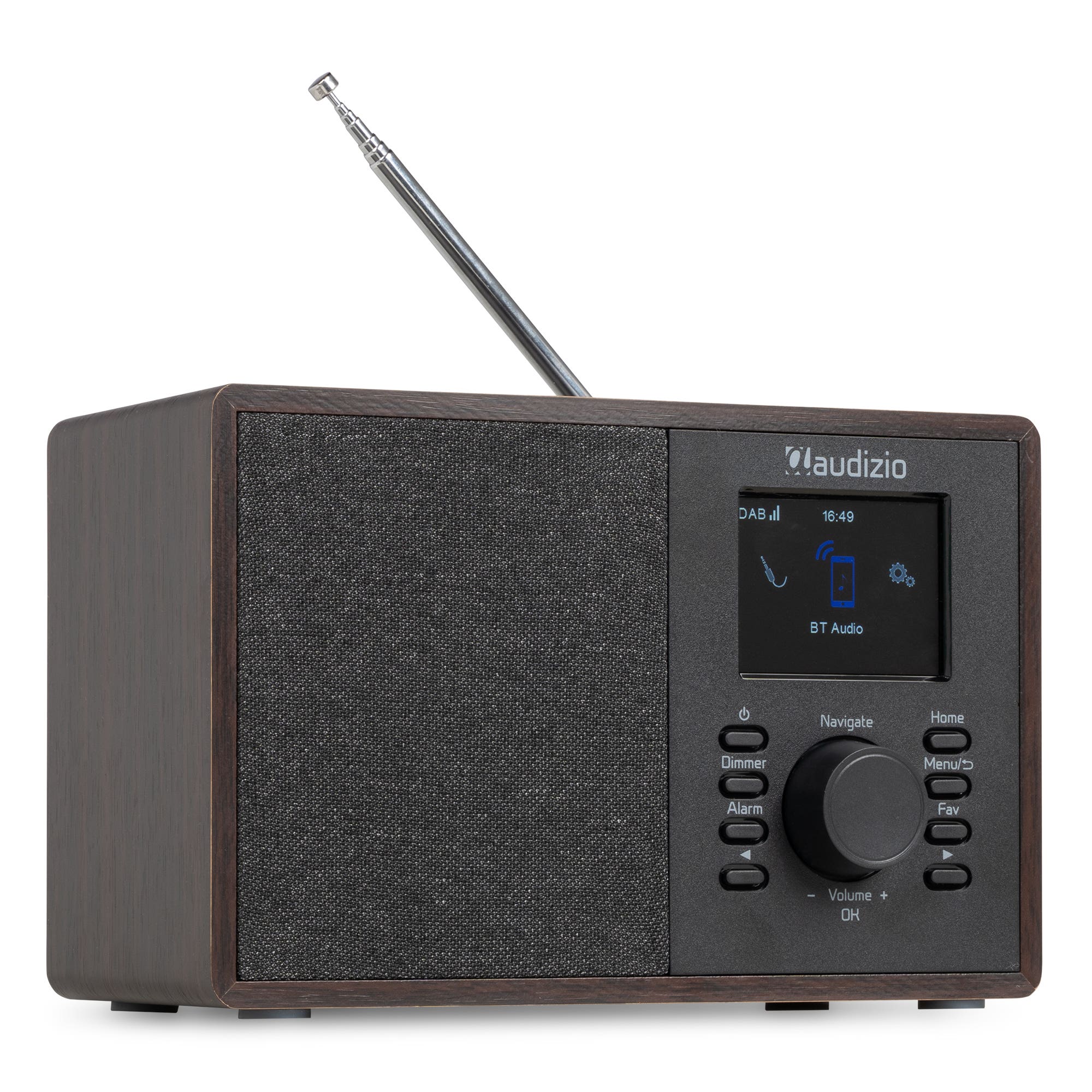 Audizio Cosa internetradio - FM en DAB radio - Kleine radio met Bluetooth - Donkerbruin