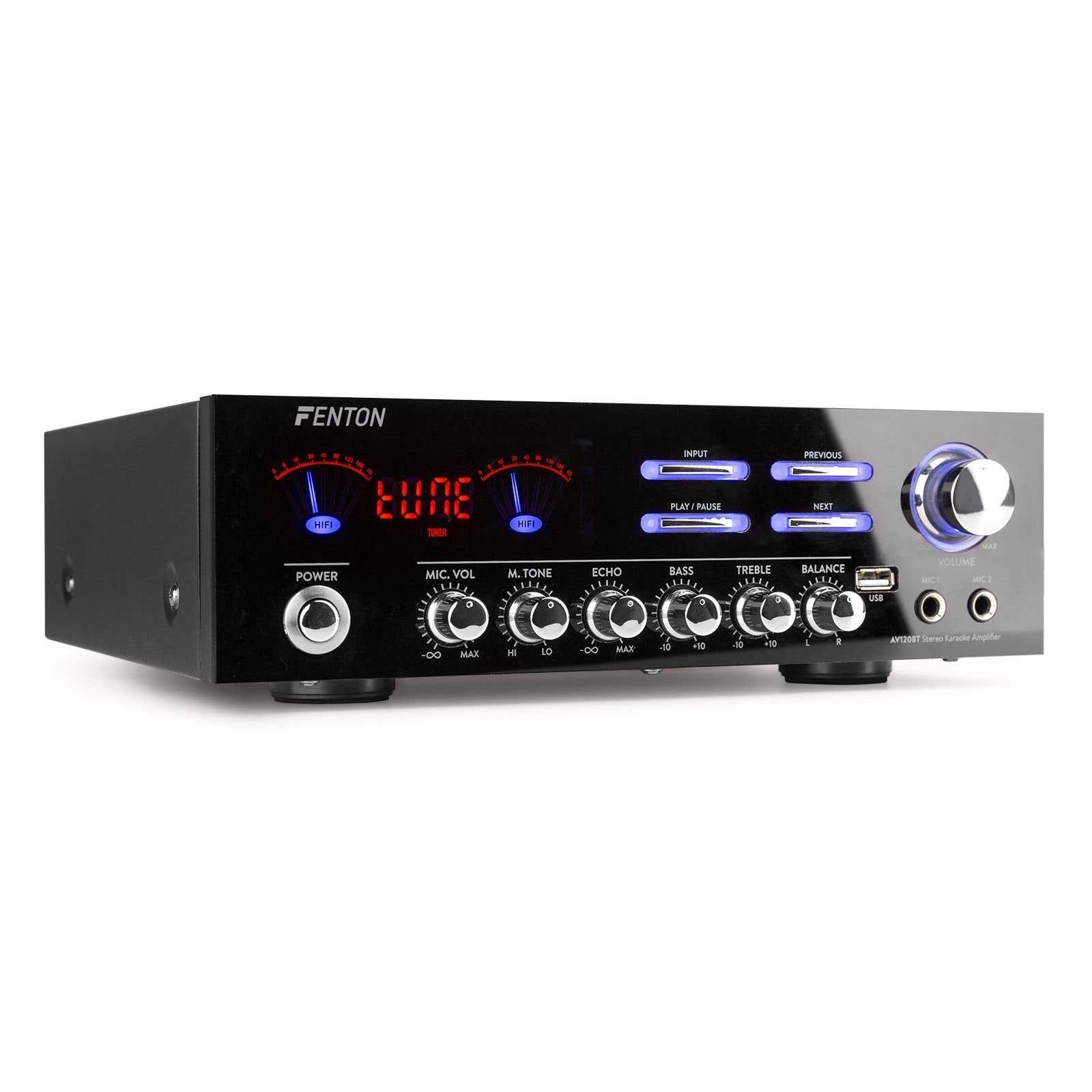 Retourdeal - Fenton AV120BT stereo HiFi versterker 120W met Bluetooth