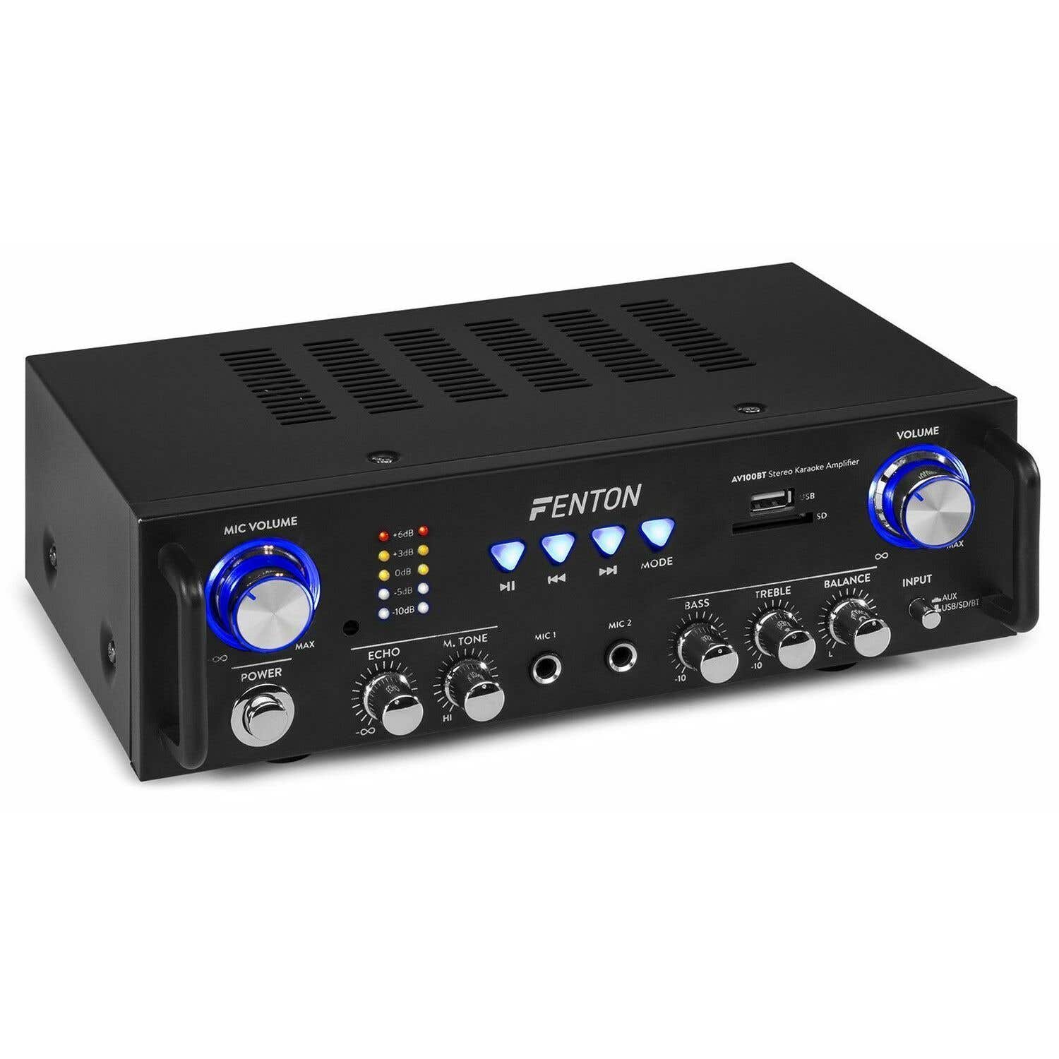 Retourdeal - Fenton AV100BT stereo HiFi versterker met Bluetooth - 2x