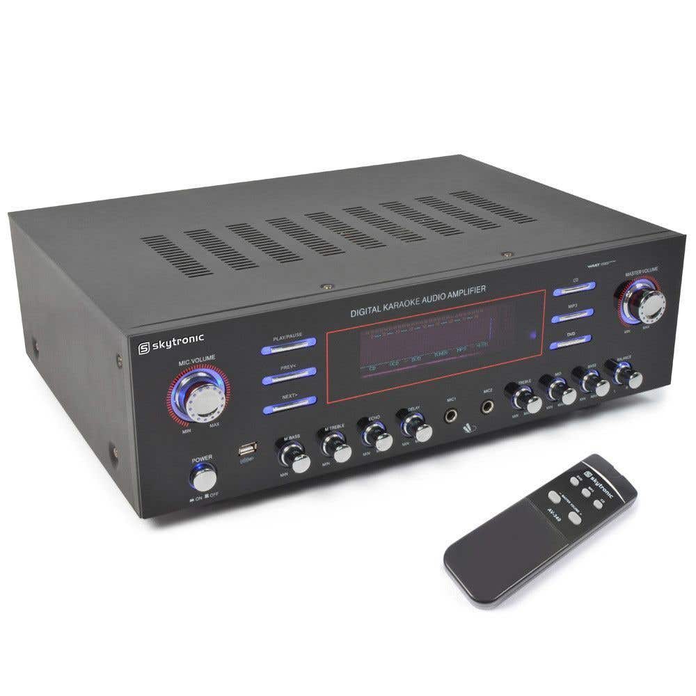 SkyTronic AV-340 5-kanaals USB Versterker met afstandsbediening