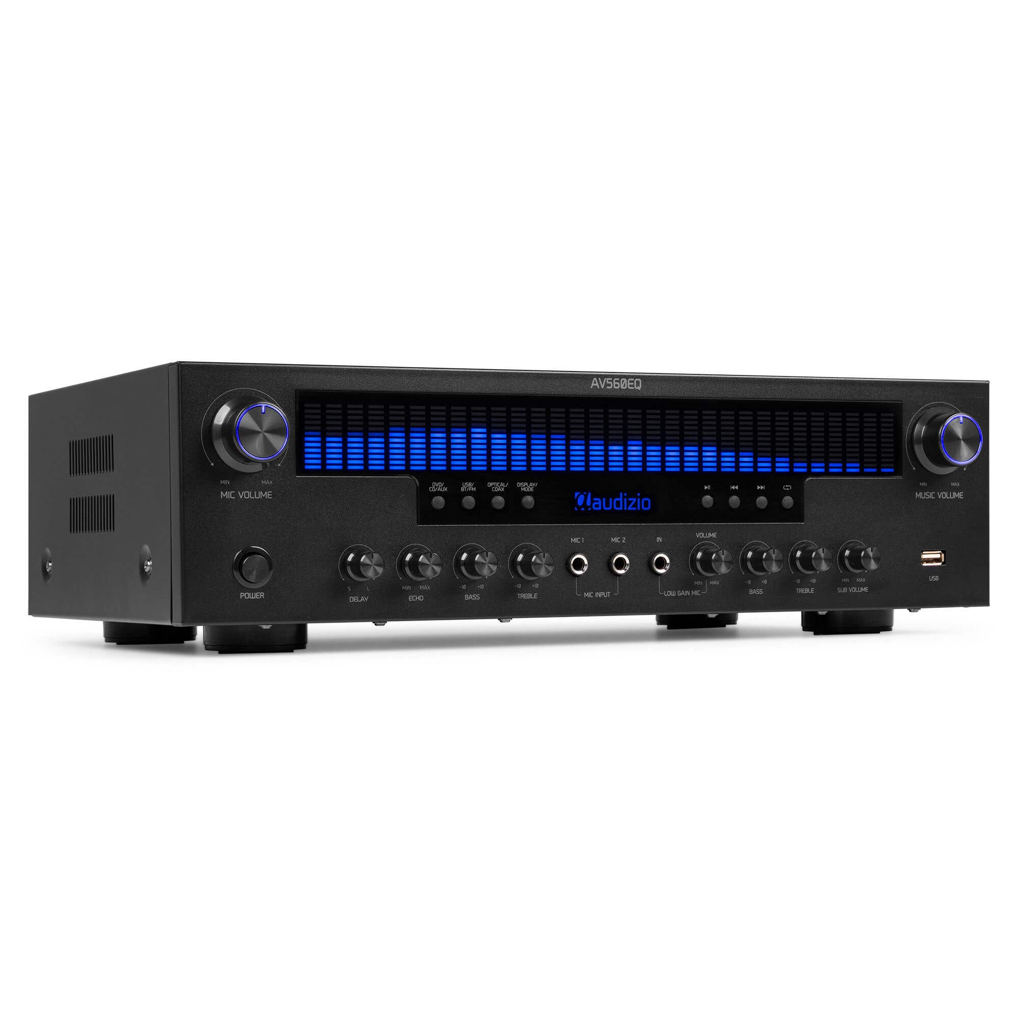 Audizio AV560EQ 5.1 versterker - Surround versterker met Bluetooth - Voor home cinema - 390W