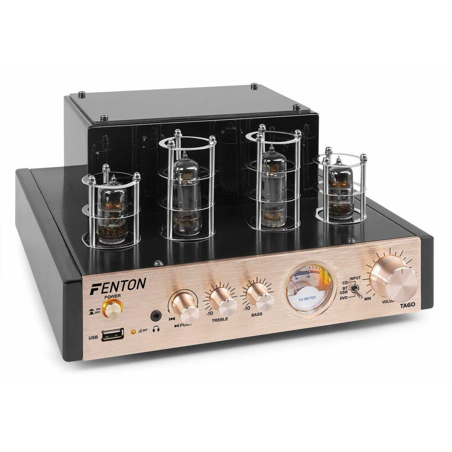 Retourdeal - Fenton TA60 hybride buizenversterker met Bluetooth en mp3
