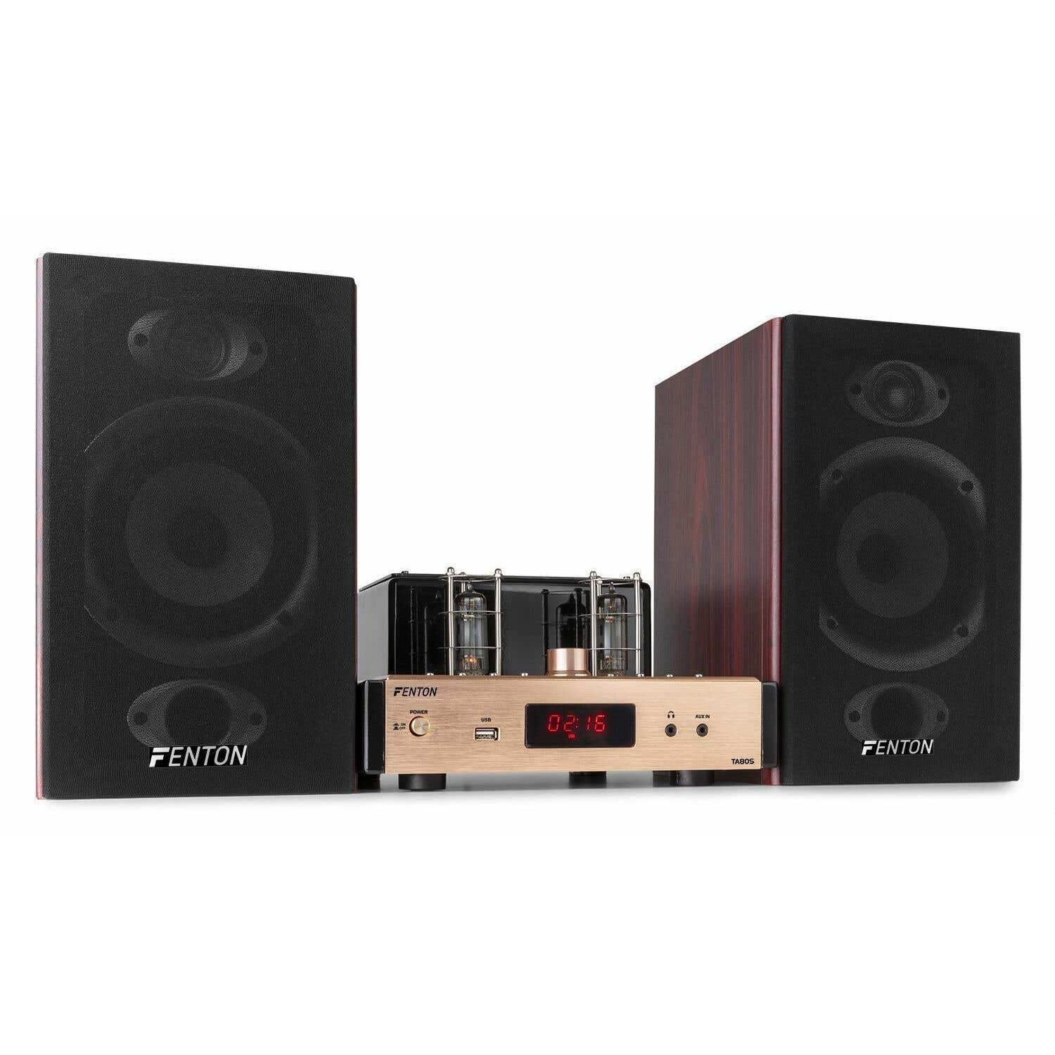 Retourdeal - Fenton TA80S hifi stereo set met versterker met buizen en
