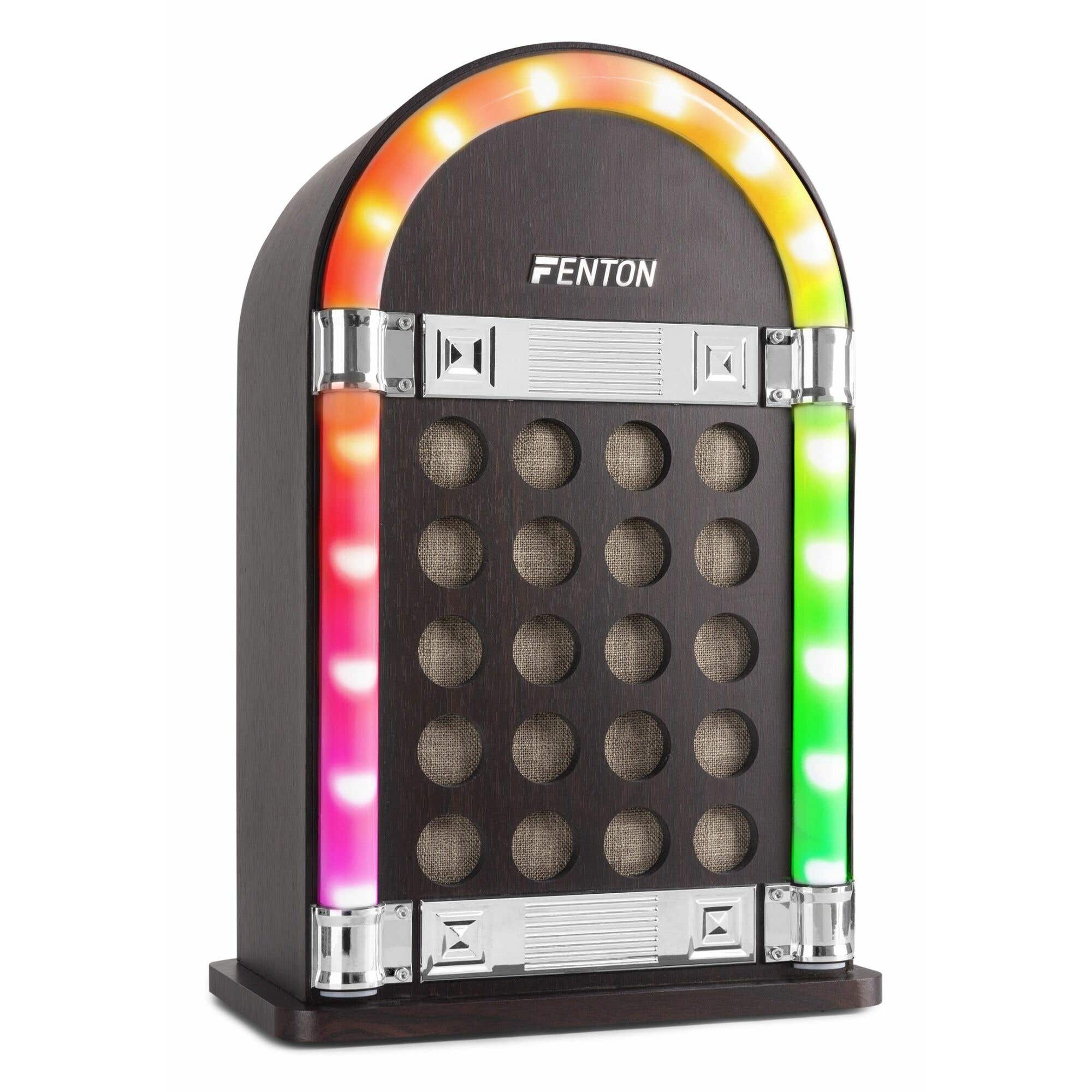Dagaanbieding - Fenton JKB40 Vintage Jukebox accu Bluetooth speaker dagelijkse koopjes