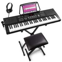 MAX KB15 keyboard set met standaard, bankje en koptelefoon - Keyboard voor beginners met accu