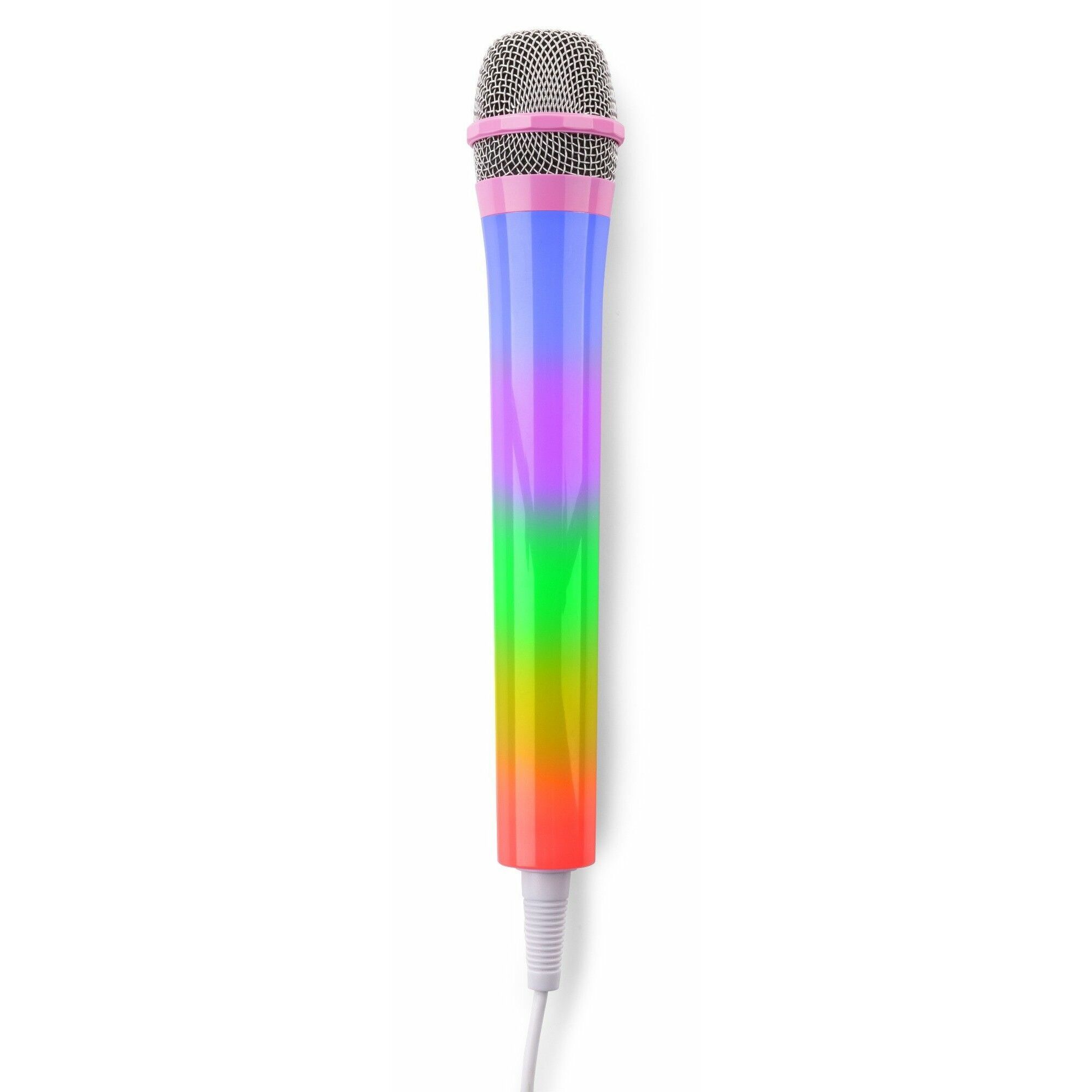 Fenton KMD55P karaoke microfoon met gekleurde LED's - Roze