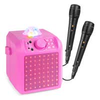 Fenton KAR55P karaoke set met 2 microfoons - Karaoke speaker met Bluetooth en Jelly Ball - Roze