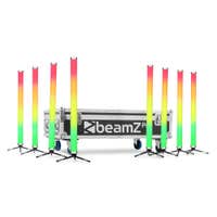BeamZ Pro Kratos LED Tube70 set - 8x LED tubes in flightcase - RGBW LED’s - Oplaadbare accu - IP65