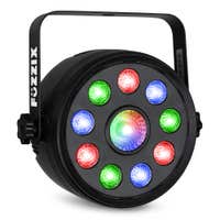 Fuzzix PLF15 Party LED par met 9x 2W LED’s en 6W centrale LED - RGB - Inclusief afstandsbediening