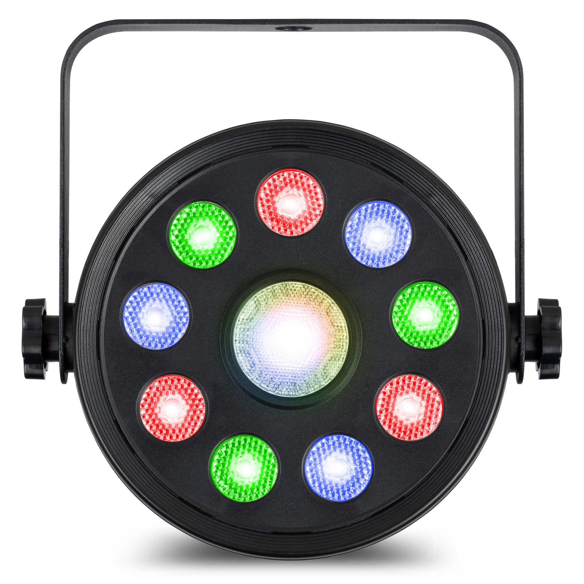 Fuzzix PLF15 Party LED par met 9x 2W LED’s en 6W centrale LED - RGB - Inclusief afstandsbediening 