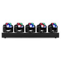 BeamZ Galaxy5 moving head bar - Bar met 5x 40W moving heads - Met pixel ring - RGBW LED’s