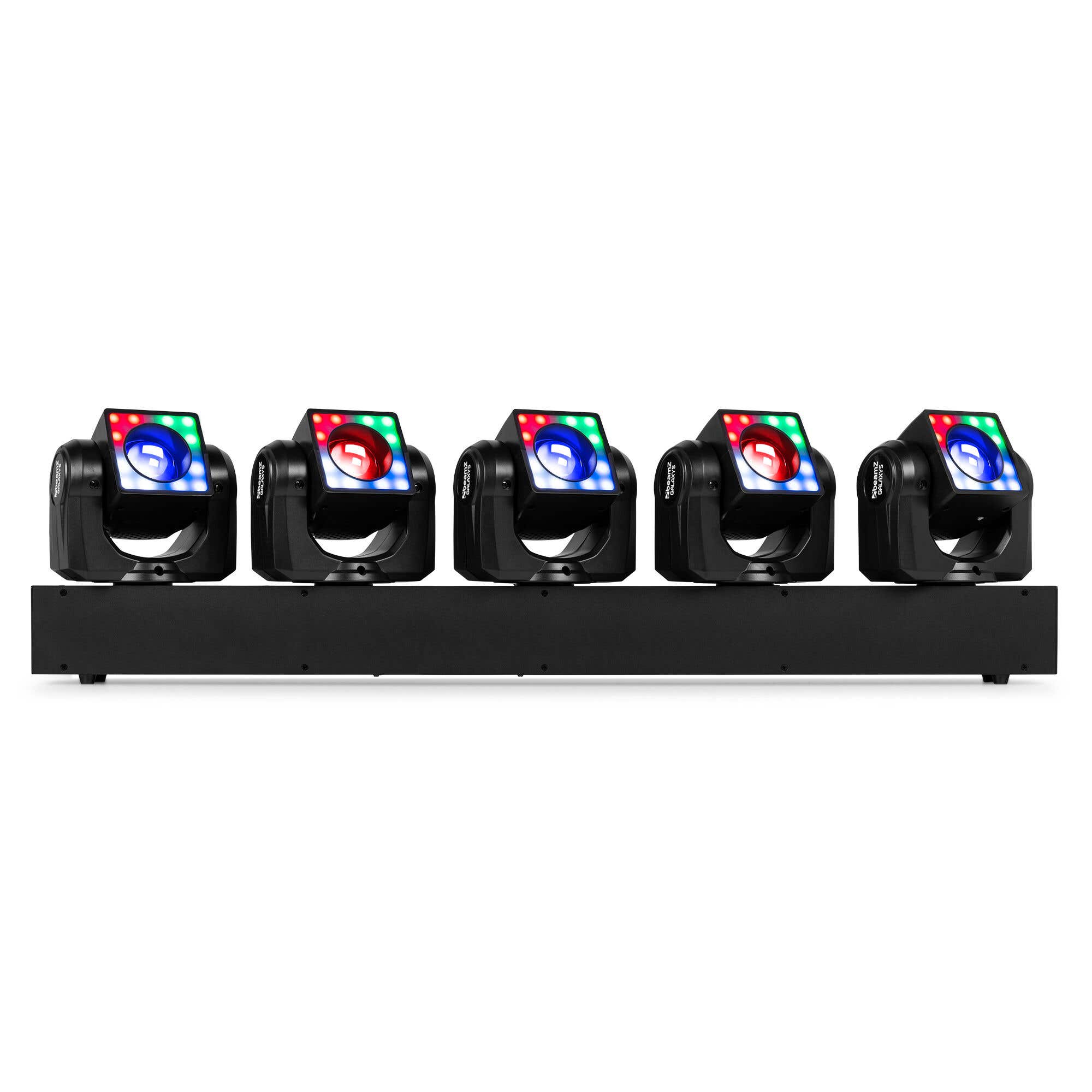 Retourdeal - BeamZ Galaxy5 moving head bar - Bar met 5x 40W moving heads - Met pixel ring - RGBW LED’s