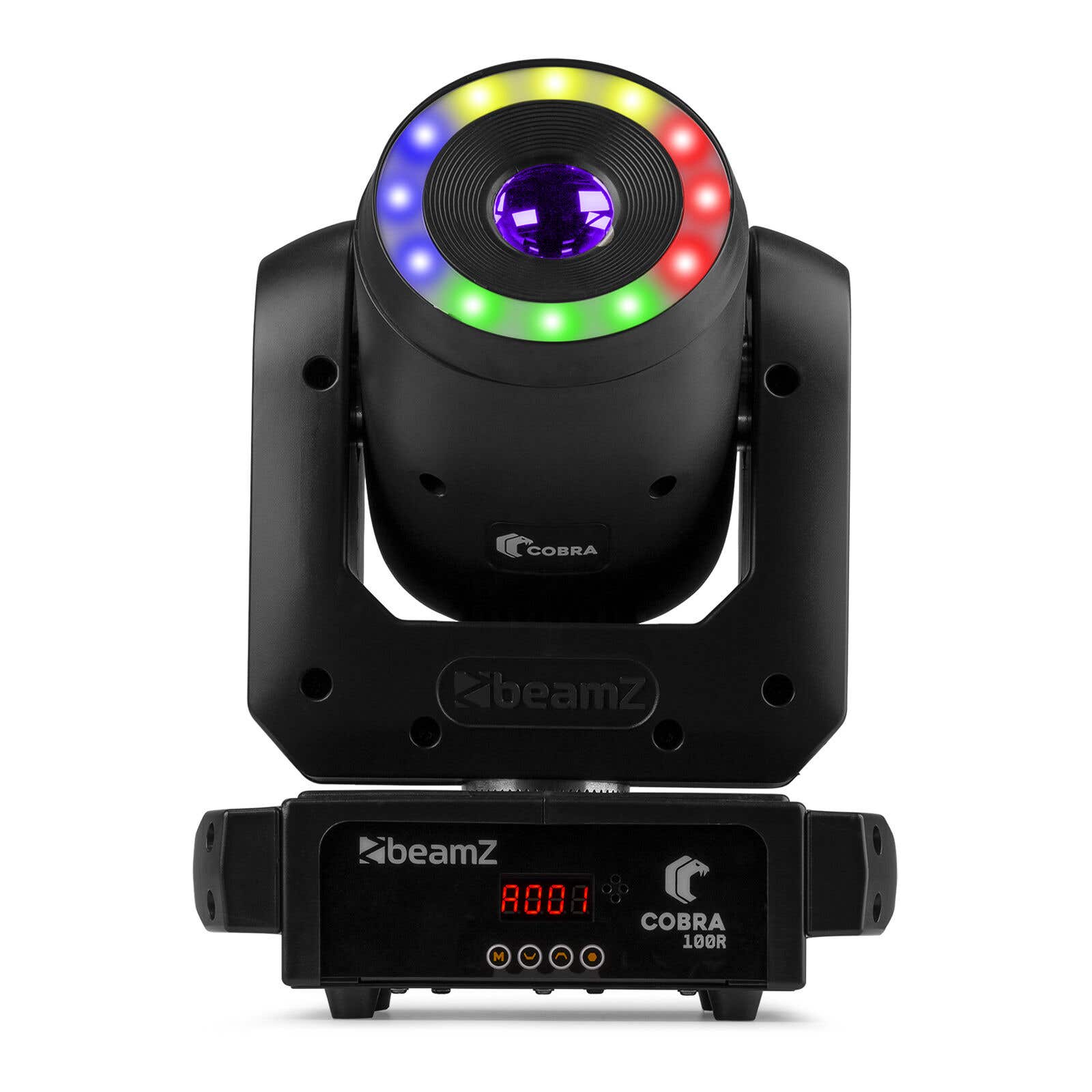 BeamZ Cobra 100R spot 100 Watt  Moving Head met RGB LED Ring