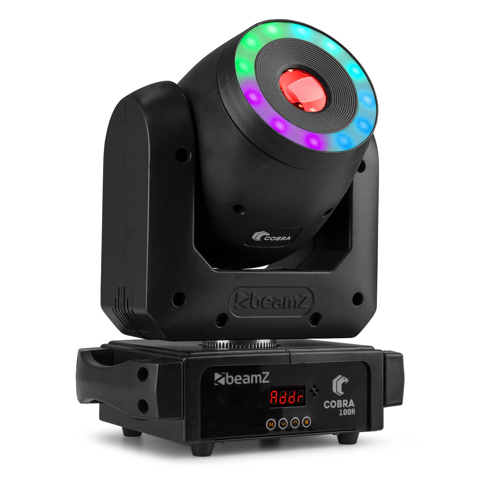 Retourdeal - BeamZ Cobra 100R spot 100 Watt  Moving Head met RGB LED Ring