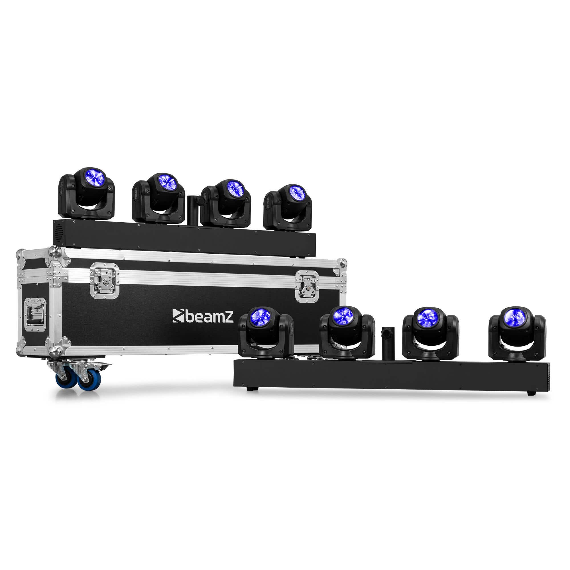 BeamZ Panther Quatro Beam Bar set van 2 stuks in flightcase - 2 Moving head bars met RGBW LED’s