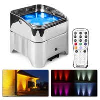 BeamZ BBP96SC accu Uplight met 6x 12W LED's en draadloze DMX - Chroom