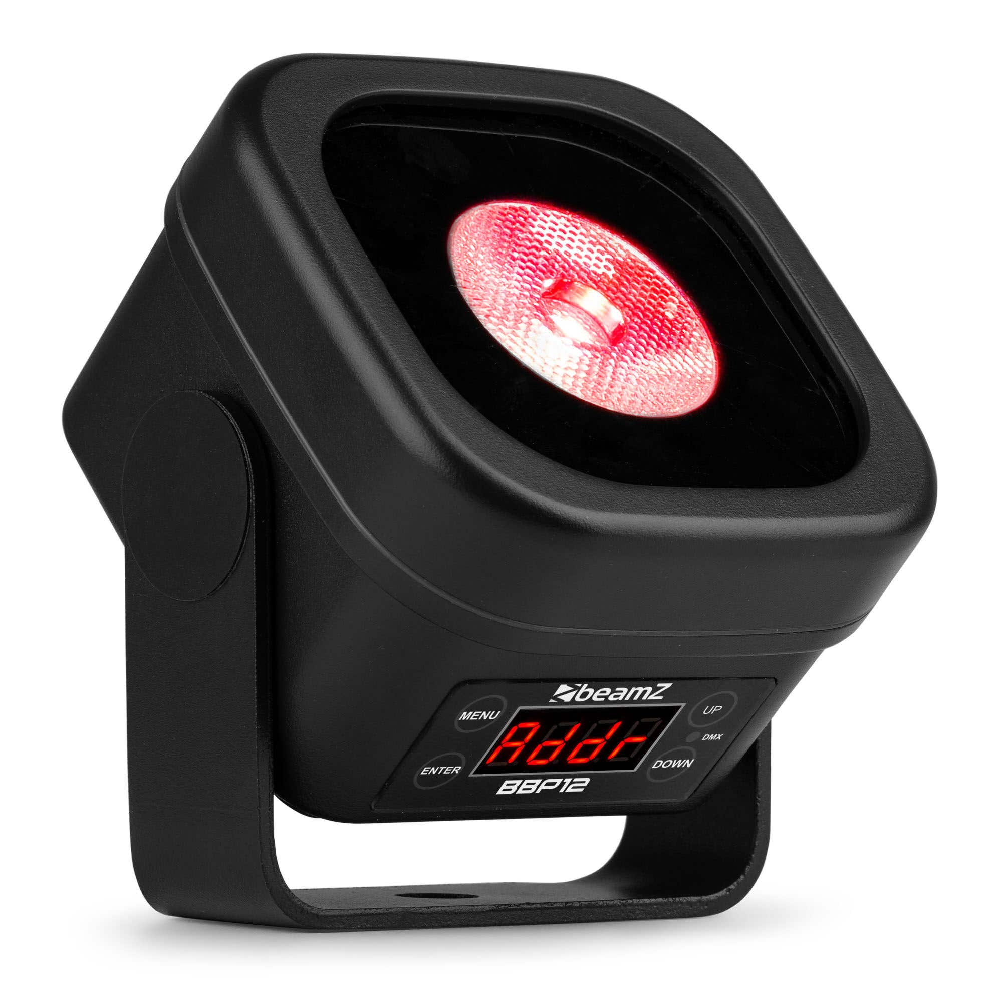 Retourdeal - BeamZ BBP12 accu uplight mini - Met 12W RGBAL LED - IP65 waterdicht - WDMX - Met afstandsbediening
