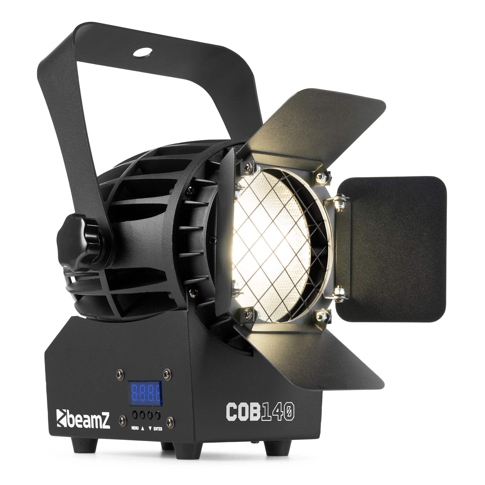 BeamZ COB140 Spot - Compacte COB spot - Met dual white LED - Inclusief barndoors - 150W