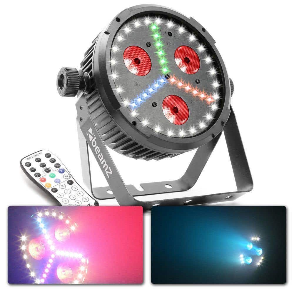 BeamZ BX30 LED PAR, blacklight en stroboscoop in één behuizing