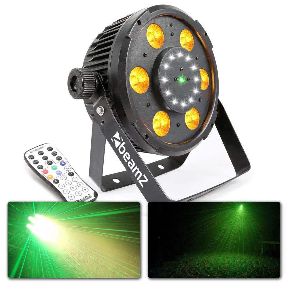 BeamZ BX100 LED PAR met ingebouwde laser en stroboscoop