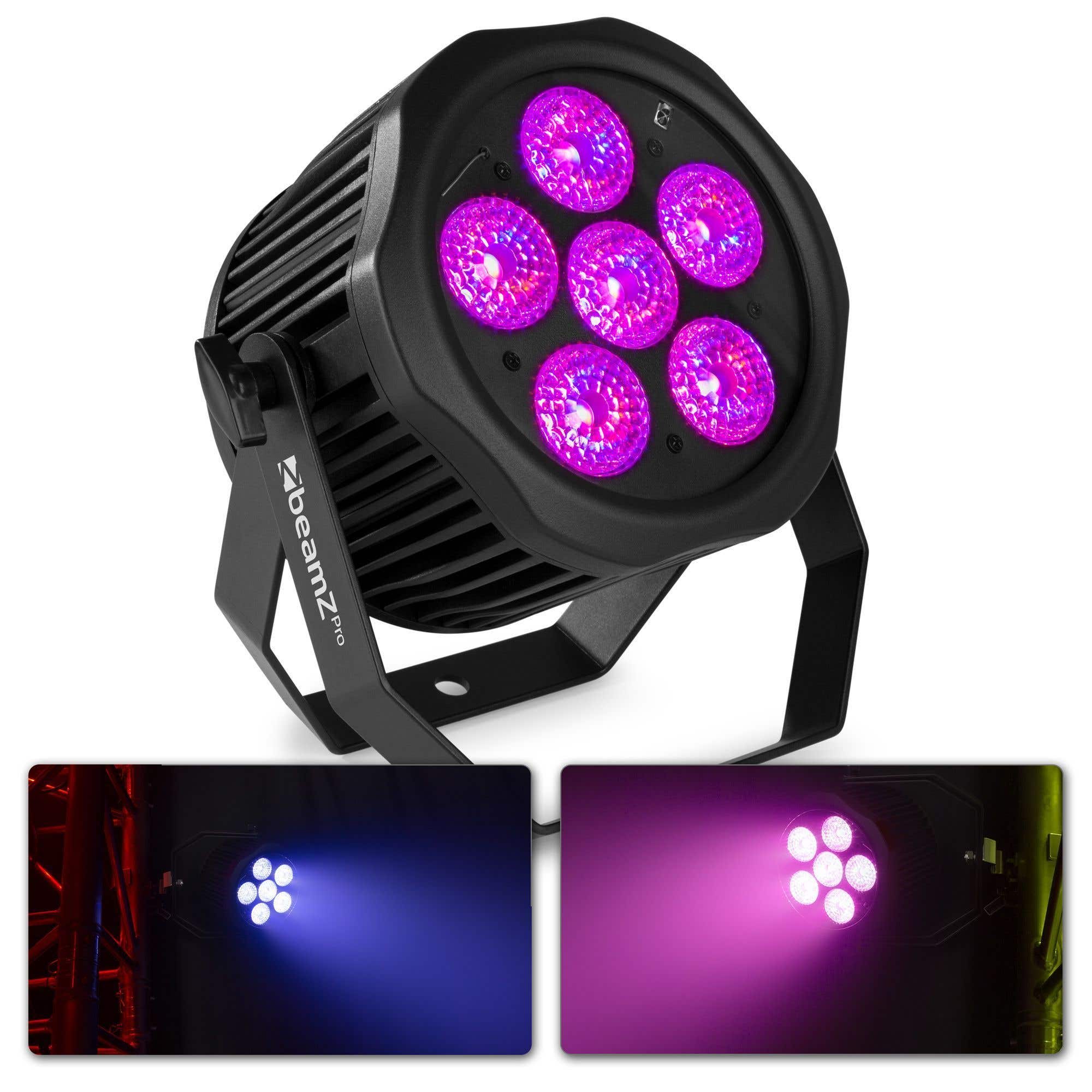 BeamZ WBP612IP aluminium accu LED par - 6x 12W