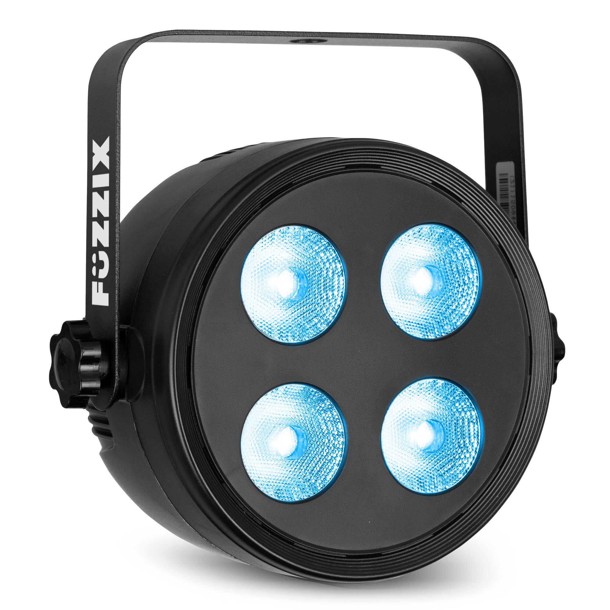 Retourdeal - Fuzzix PLF20 Party LED par met 4x 12W LED’s - RGBAW-UV - Inclusief afstandsbediening 
