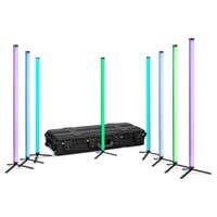 BeamZ Pro Hera M LED tube set - 8 LED tubes in flightcase - IP65 - 10 uur accuduur - 320 RGBMA LED’s